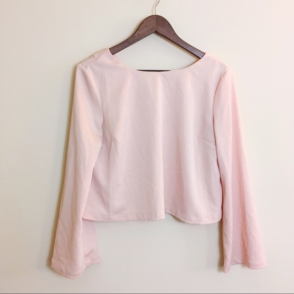 Topshop Pastel Pink Reversible Blouse Button Open - Picture 1 of 6